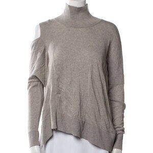 ALL SAINTS COLD SHOULDER HEATHER GRAY SWEATER SIZE LARGE